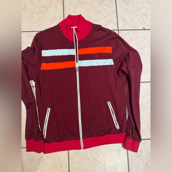 Original Penguin Other - Original Penguin Red and Burgundy color block track Jacket medium
